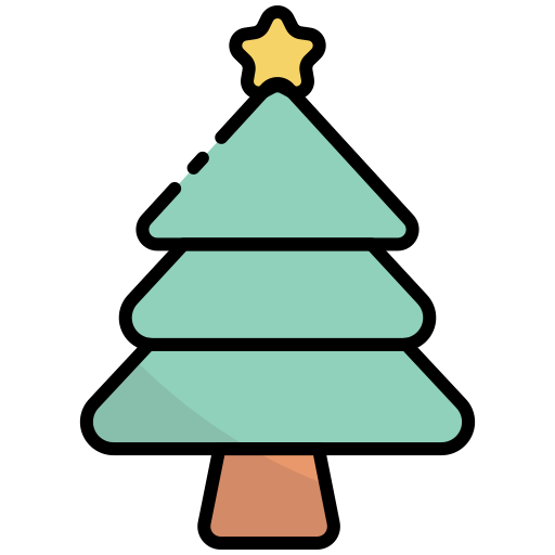 drzewko świąteczne Generic Outline Color ikona