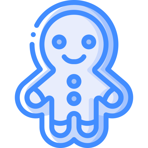 Gingerbread man Basic Miscellany Blue icon