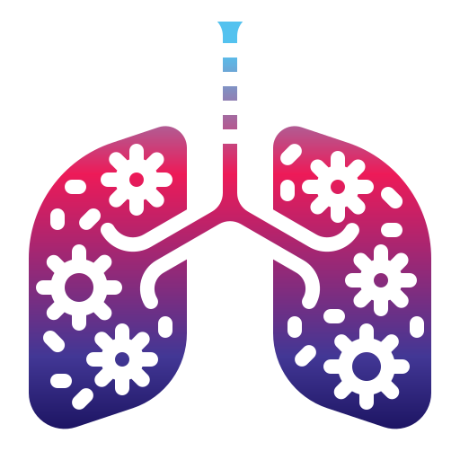 Infected lungs Generic Flat Gradient icon