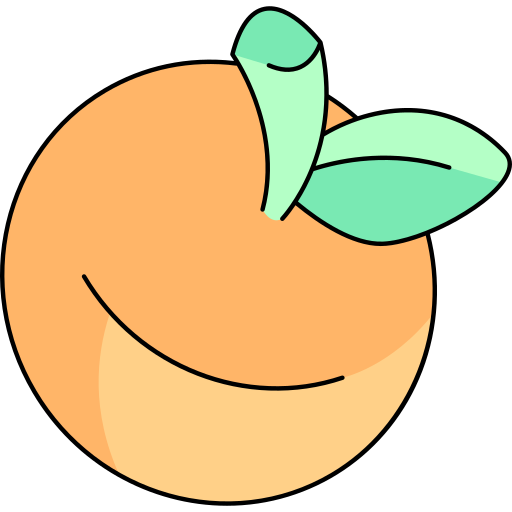 Tangerine Generic Thin Outline Color icon