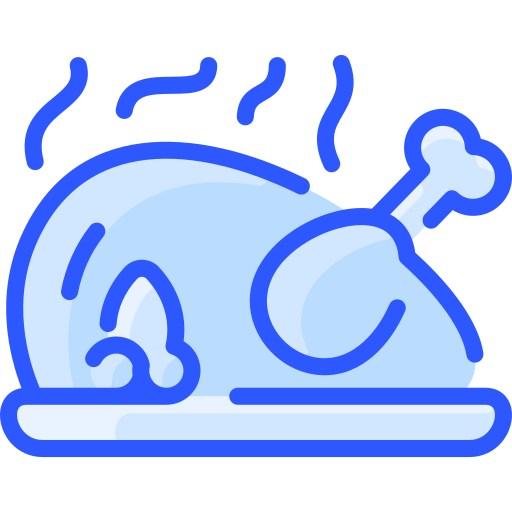 Roasted turkey Vitaliy Gorbachev Blue icon