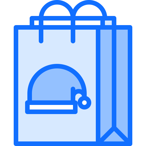 Shopping bag Coloring Blue icon