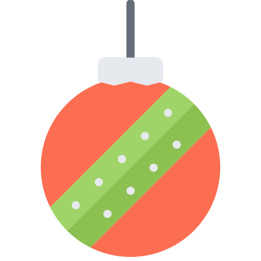 Christmas ball Coloring Flat icon