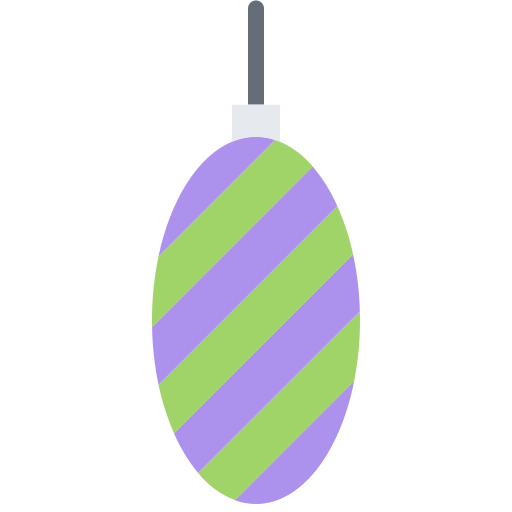 bola navideña Coloring Flat icono