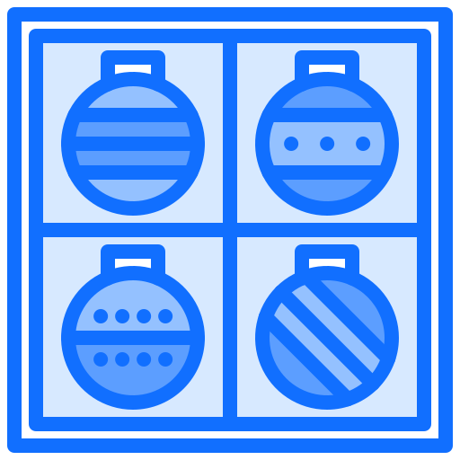 Christmas balls Coloring Blue icon