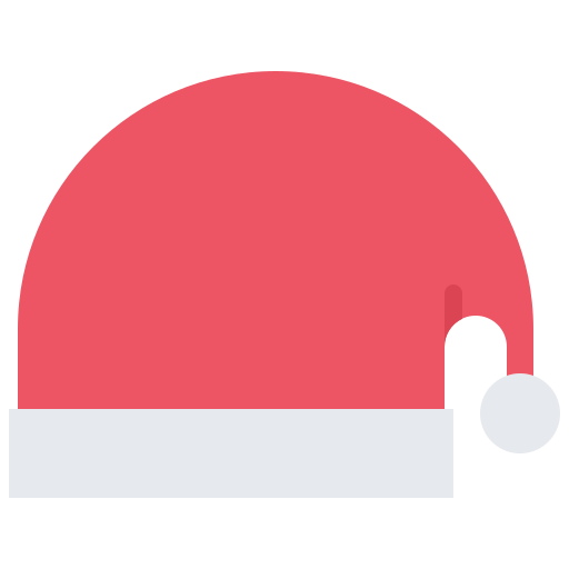 크리스마스 모자 Coloring Flat icon