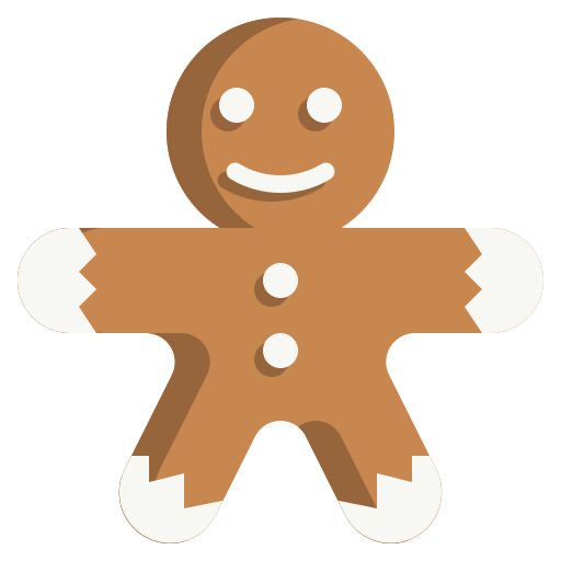 Gingerbread man Surang Flat icon