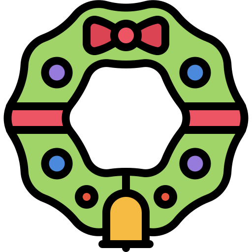 corona de navidad Coloring Color icono