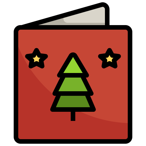 Christmas card Surang Lineal Color icon