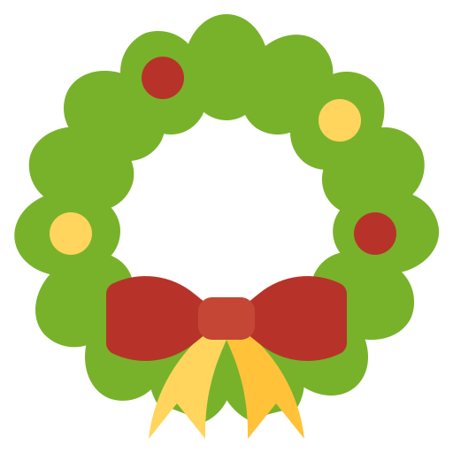 weihnachtskranz Surang Flat icon