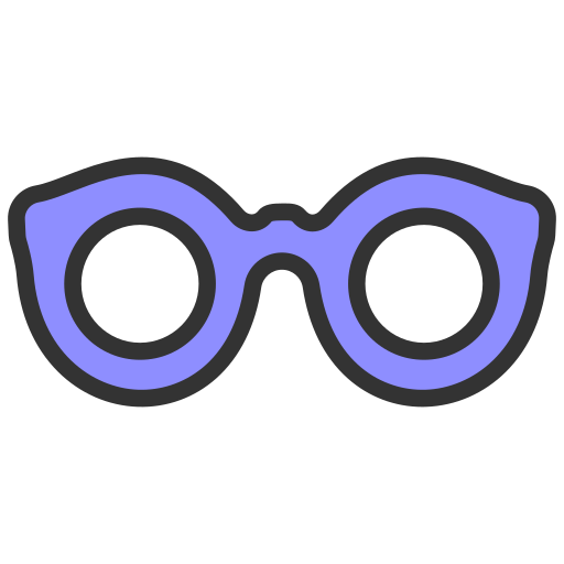 occhiali da festa Generic Outline Color icona