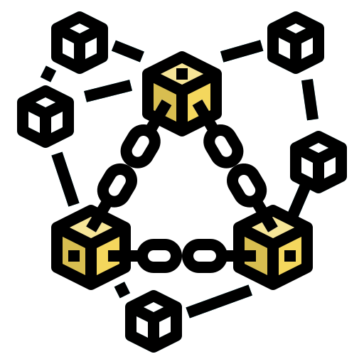 Blockchain PongsakornRed Lineal Color icon