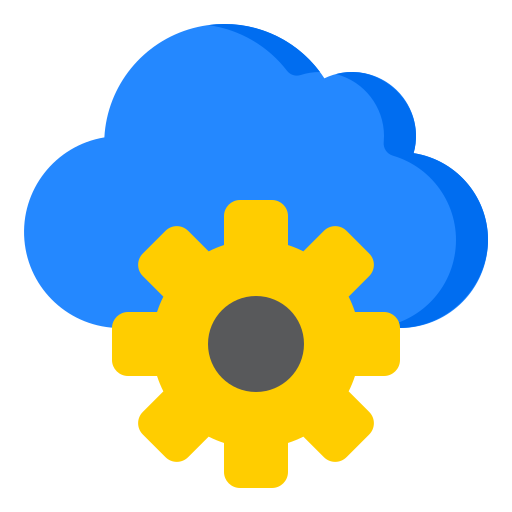 Cloud server srip Flat icon