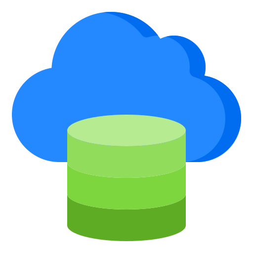Cloud database srip Flat icon