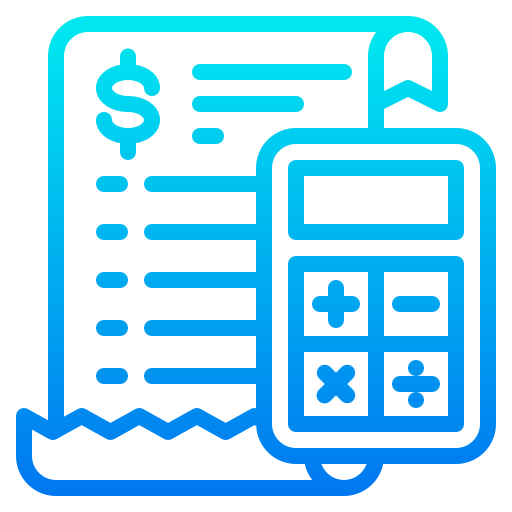 Accounting srip Gradient icon