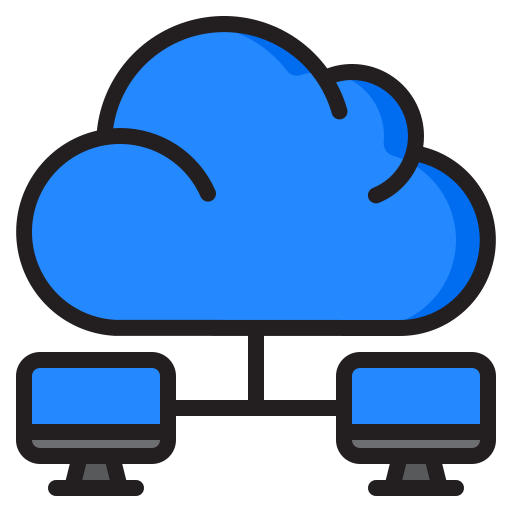 Облачный сервер srip Lineal Color иконка