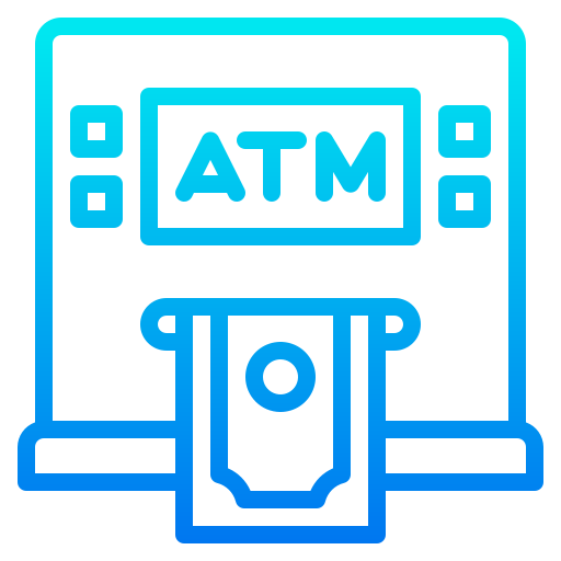 geldautomat srip Gradient icon