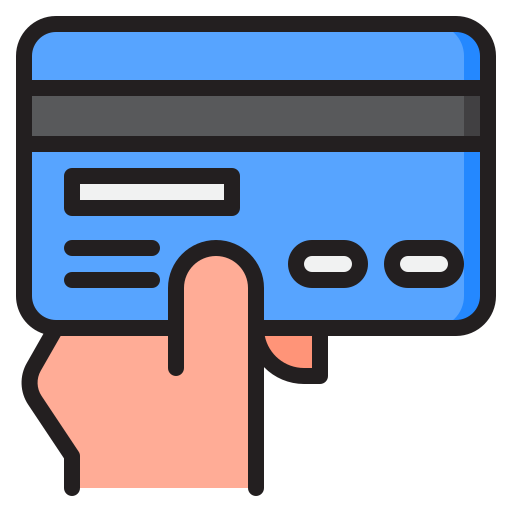 tarjeta de crédito srip Lineal Color icono