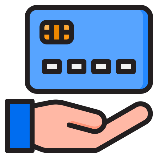 Credit card srip Lineal Color icon