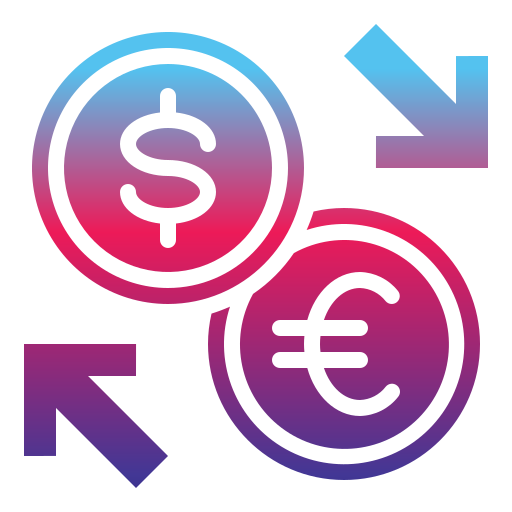 cambio valuta Generic Flat Gradient icona