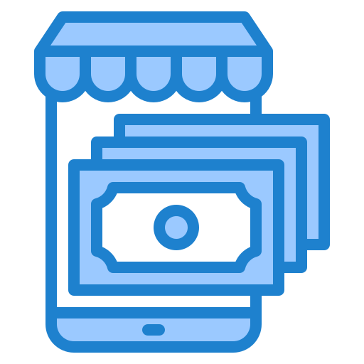 online einkaufen srip Blue icon