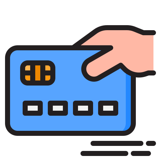 Credit card srip Lineal Color icon