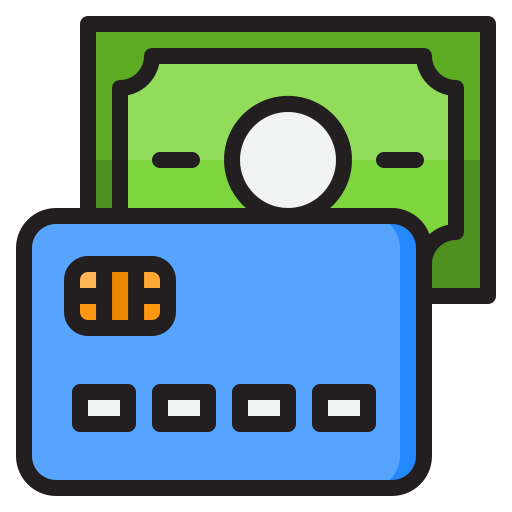 Credit card payment srip Lineal Color icon