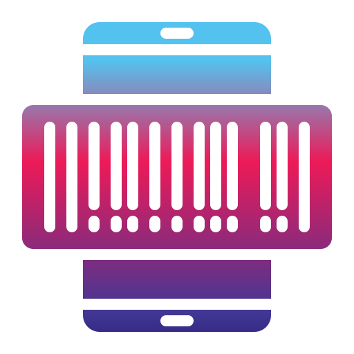 escáner de código de barras Generic Flat Gradient icono