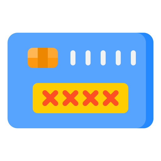 Credit card srip Flat icon