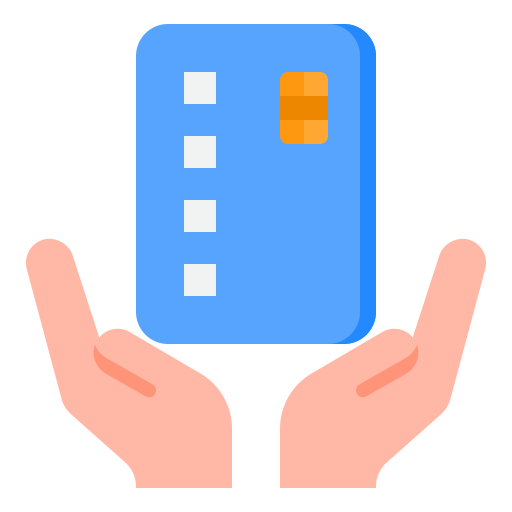 Credit card srip Flat icon