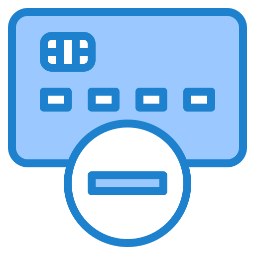 kreditkarte srip Blue icon