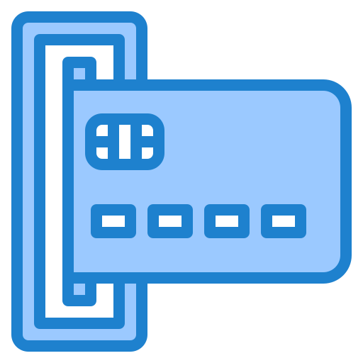 tarjeta de cajero automático srip Blue icono