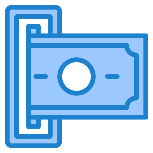 geld srip Blue icoon