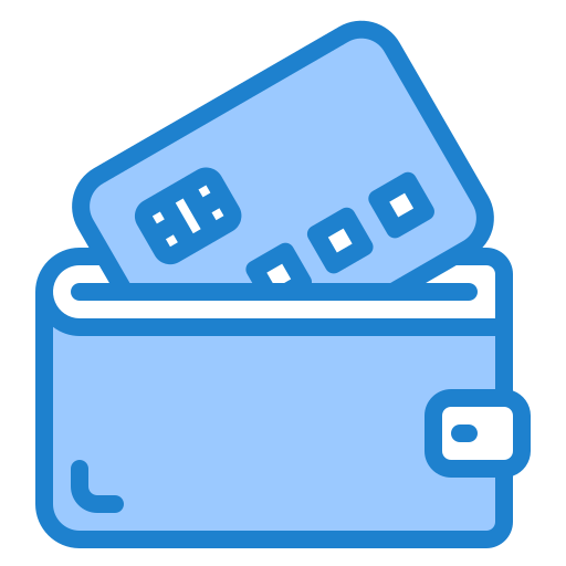 Payment method srip Blue icon