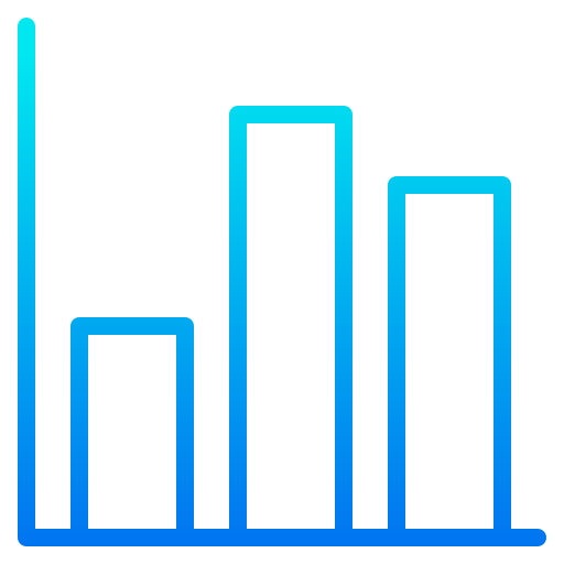 Statistic srip Gradient icon