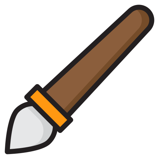 Paint brush srip Lineal Color icon