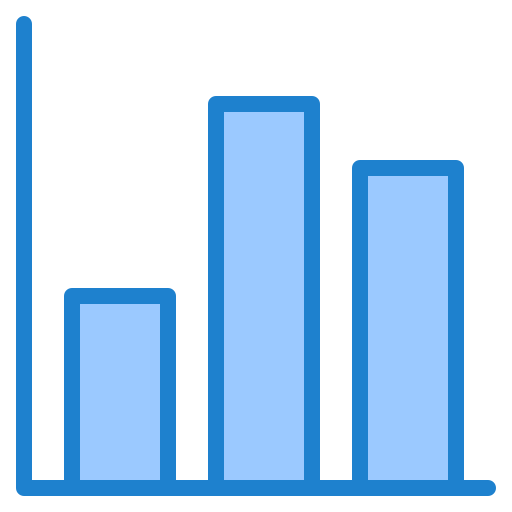 Statistic srip Blue icon