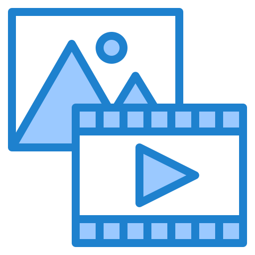 multimedia srip Blue icon