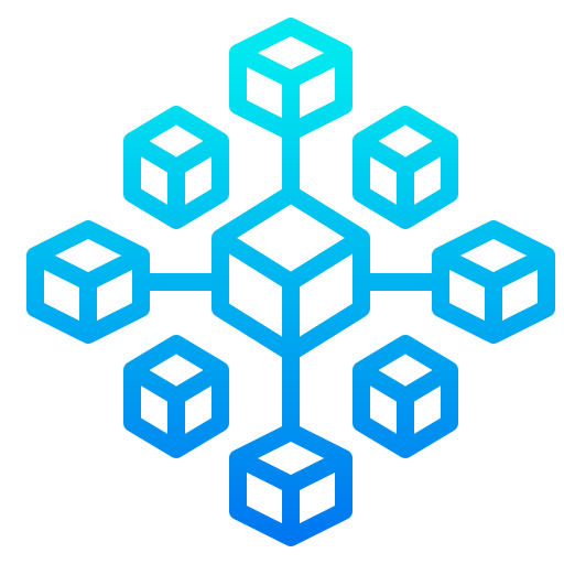 Blockchain srip Gradient icon