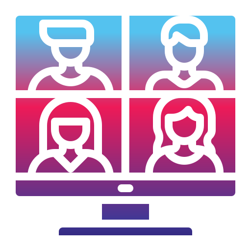 videoconferentie Generic Flat Gradient icoon