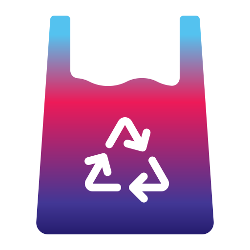 sacchetto di plastica riciclata Generic Flat Gradient icona