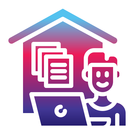Working at home Generic Flat Gradient icon