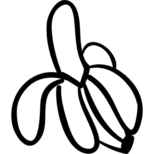 Очищенный банан  иконка