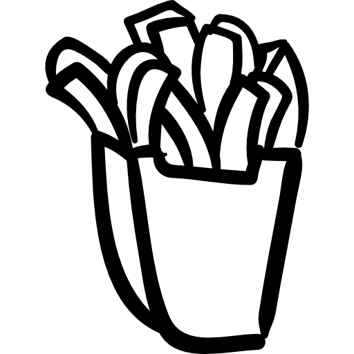 paquete de papas fritas  icono