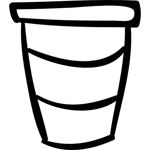 bicchiere da caffè in plastica  icona