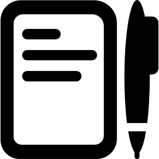 Ручка и бумага  иконка
