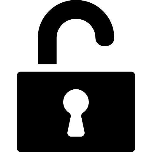 Unlocked padlock  icon