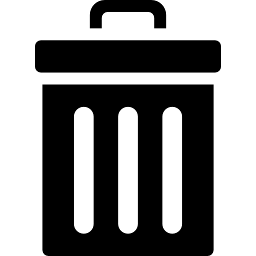kosz na śmieci  ikona