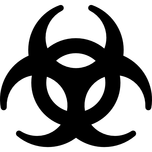 simbolo di rischio biologico  icona