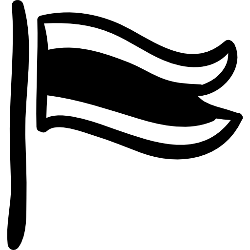 Fluttering flag  icon